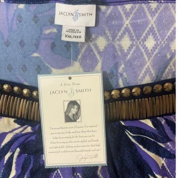 Size XXL 2X 18 20 NEW MIXED PRINT EMBELLISHED DRESS‎ Summer Vacation PLUS SIZE - Picture 3 of 5